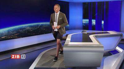 Armin Wolf am Mittwochabend in Shorts 