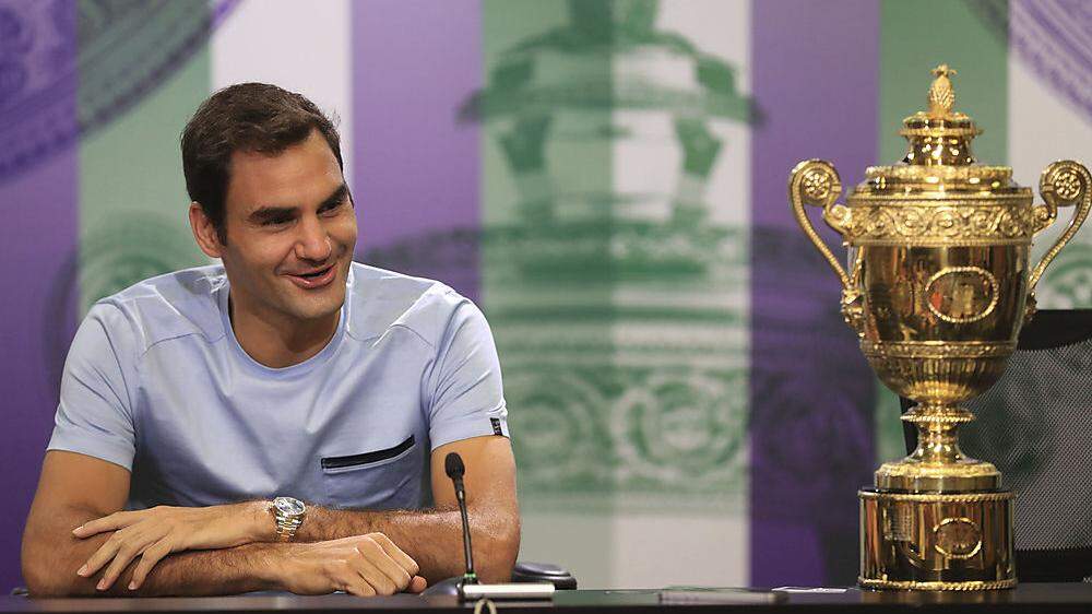Federer war bei der Pressekonferenz am Montag blau