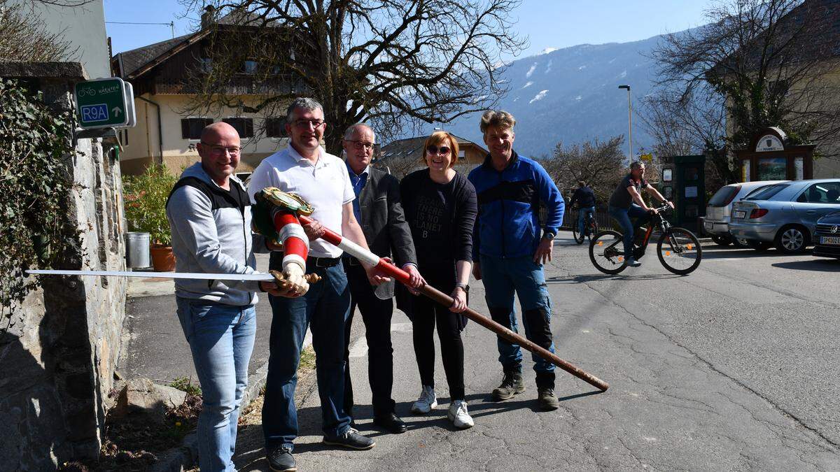 Horst Pirkebner, Sebastian Rainer, Bürgermeister Gerald Preimel, Elisabeth Angermann, Gerald Laggner