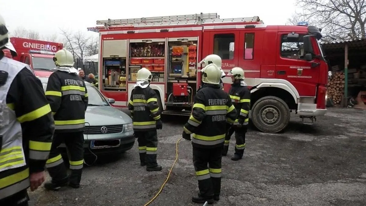 In Gniebing brannte es in einer Küche