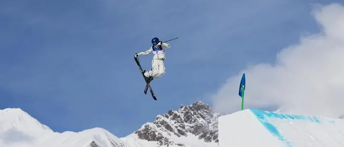 Eileen Gu aus China beim Training in Livigno 