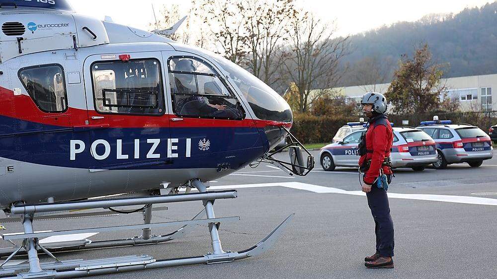 Der Hubschrauber des Innenministeriums war im Einsatz