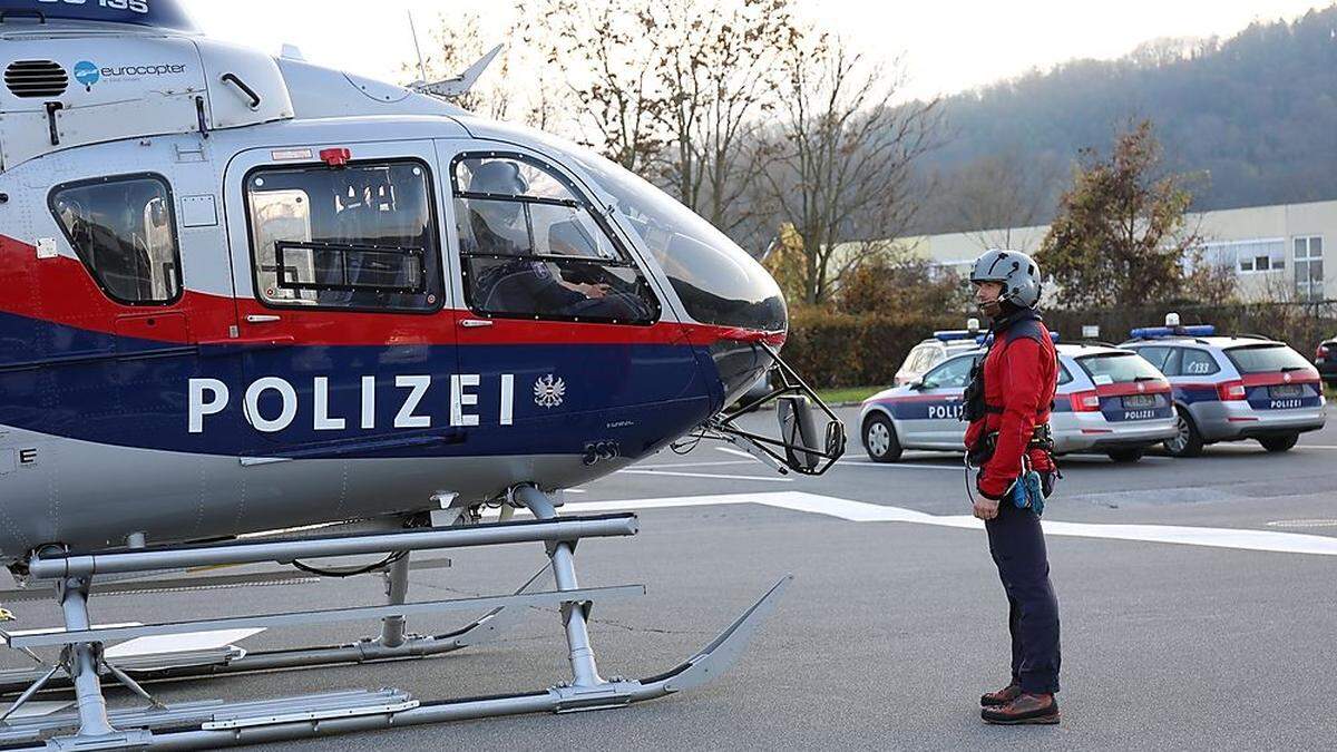 Der Hubschrauber des Innenministeriums war im Einsatz