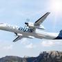 Geflogen wird mit einer Dash-8 der Bozener Fluglinie Sky Alps