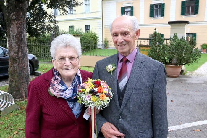 Sie sind bereits seit 65 Jahren ein Ehepaar: Johanna und Johann Klösch aus Preims im Lavanttal.