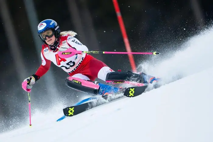 ABD0024_20241229 - SEMMERING - ÖSTERREICH: Katharina Truppe (AUT) am Sonntag, 29. Dezember 2024, während des 1. Durchgangs im Slalom der Frauen am Semmering. - FOTO: APA/GEORG HOCHMUTH