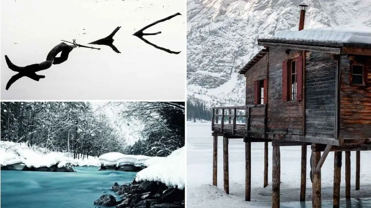 Tief winterliche Impressionen schmücken den Kalender