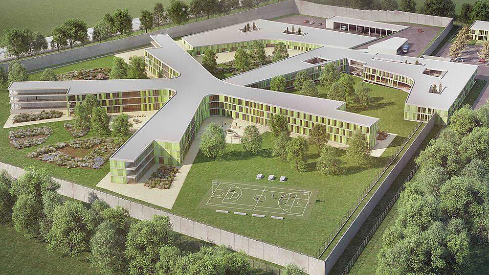 So soll die neue Justizanstalt nahe dem Flughafen Klagenfurt aussehen