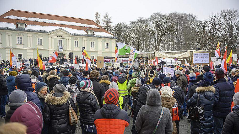 Die Demo am 18. Dezember in Klagenfurt.