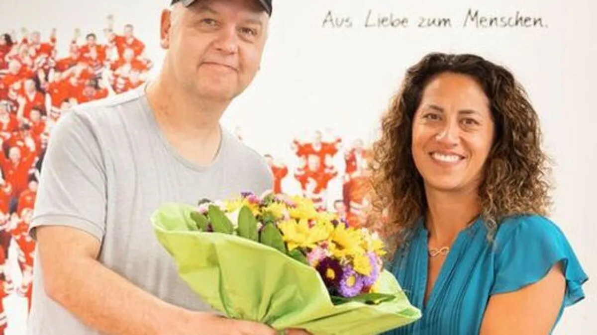 Sie war als Erste da, als er einen Herz-Kreislauf-Stillstand erlitt: Harald Pöll und seine Retterin Nicole Rabenseifner vom "Team Österreich Lebensretter" 