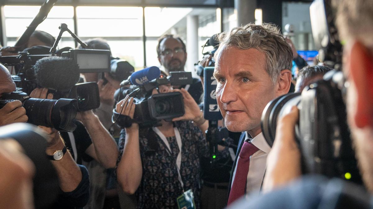 Thüringens AfD-Chef und Spitzenkandidat Björn Höcke bezeichnete den Erfolg seiner Partei als „historischen Sieg“