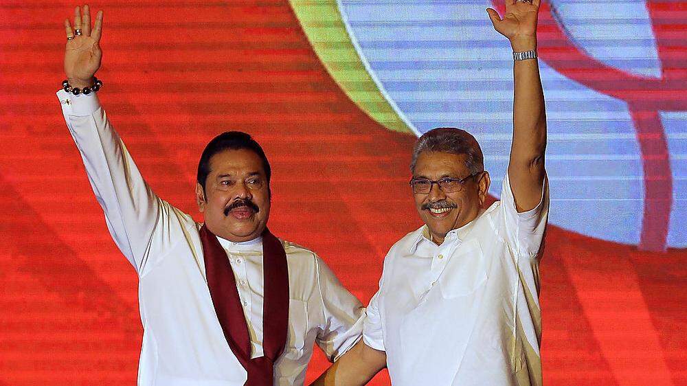 Gotabaya Rajapaksa und sein Bruder Mahinda Rajapaksa