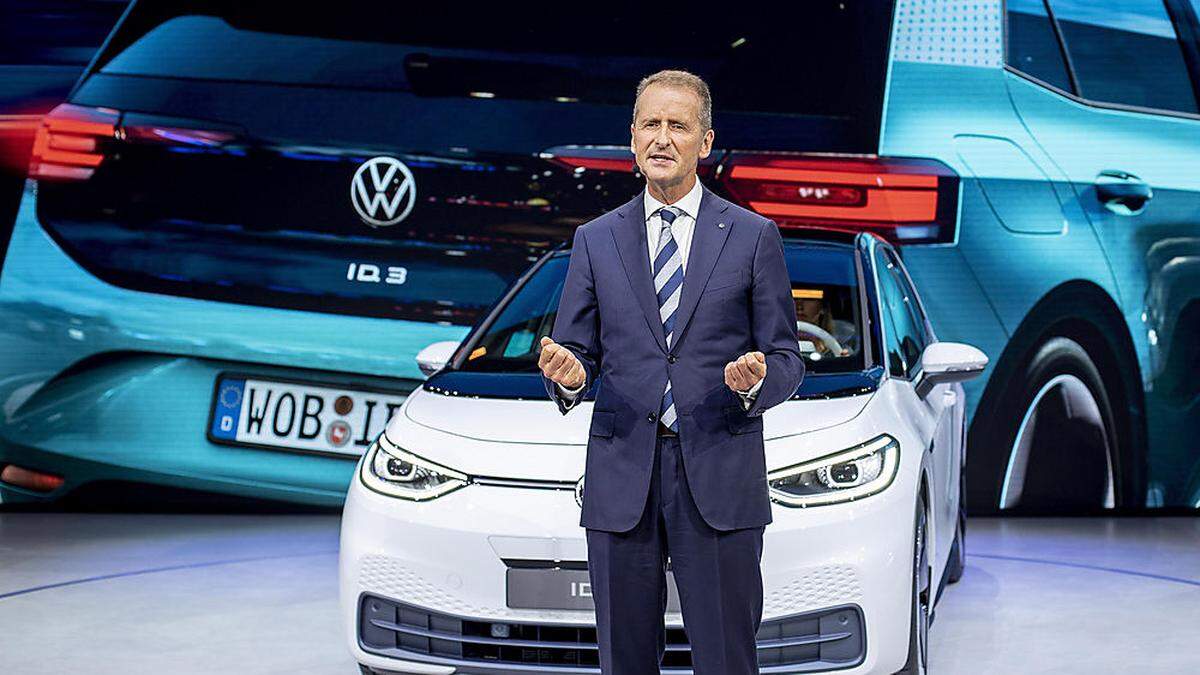 VW-Chef Diess bei der Präsentation des ID.3. Ford will die selbe Plattform für seine E-Autos nutzen.
