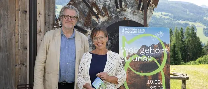 Intendant Philipp Blom und Obfrau Regina Stocker