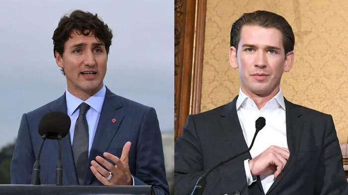 Justin Trudeau und Sebastian Kurz. 