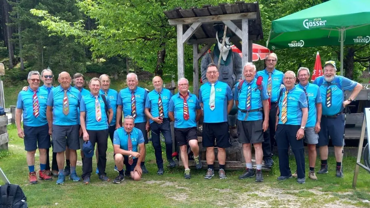 Die Mitglieder der Lebringer „Dienstag Geher“ auf ihrem Ausflug