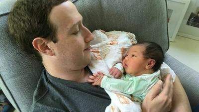 Zuckerberg mit seiner kleinen Tochter