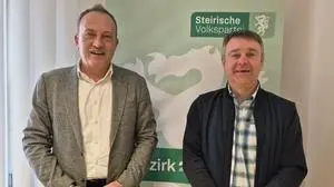 ÖVP-Bezirksobmann Armin Forstner und -Geschäftsführer Mario Haar
