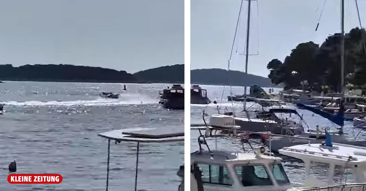Chaos vor Insel Hvar: Führerloses Motorboot rast durch den Hafen