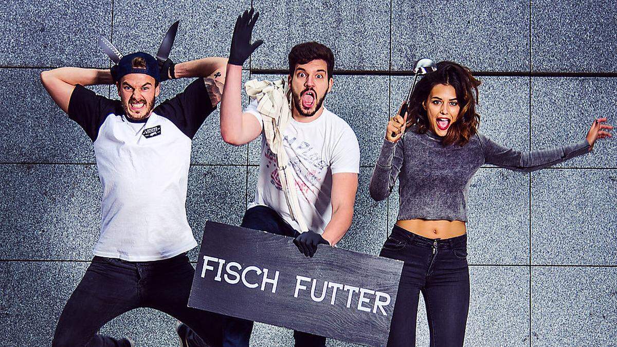 3/5 der „Fisch Futter“-Crew  Boris Radmanovic, Tomislav Duncic und Antonelle Kerajica