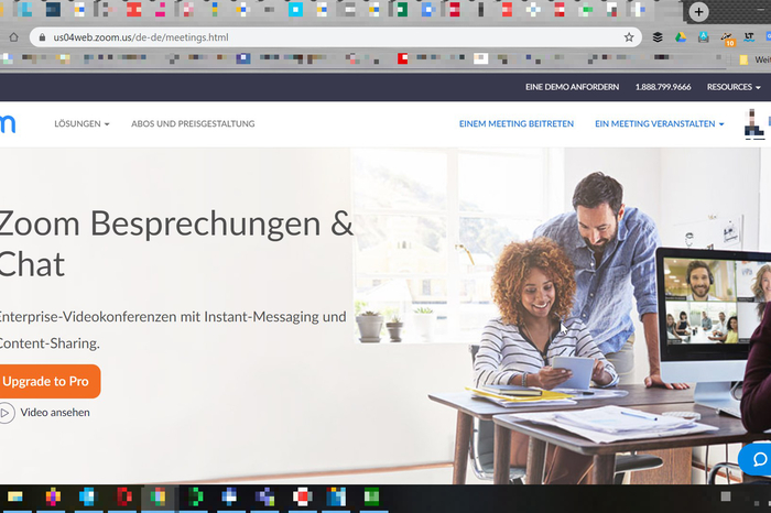 Nur ein Mitglied muss sich bei Zoom registrieren und kann eine Videokonferenz starten. Die Konferenz bekommt dann eine eigene ID.