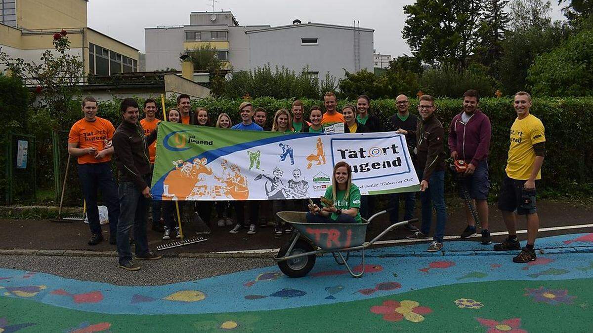 Mit vollem Einsatz und guter Laune war die Landjugend in Kapfenberg unterwegs