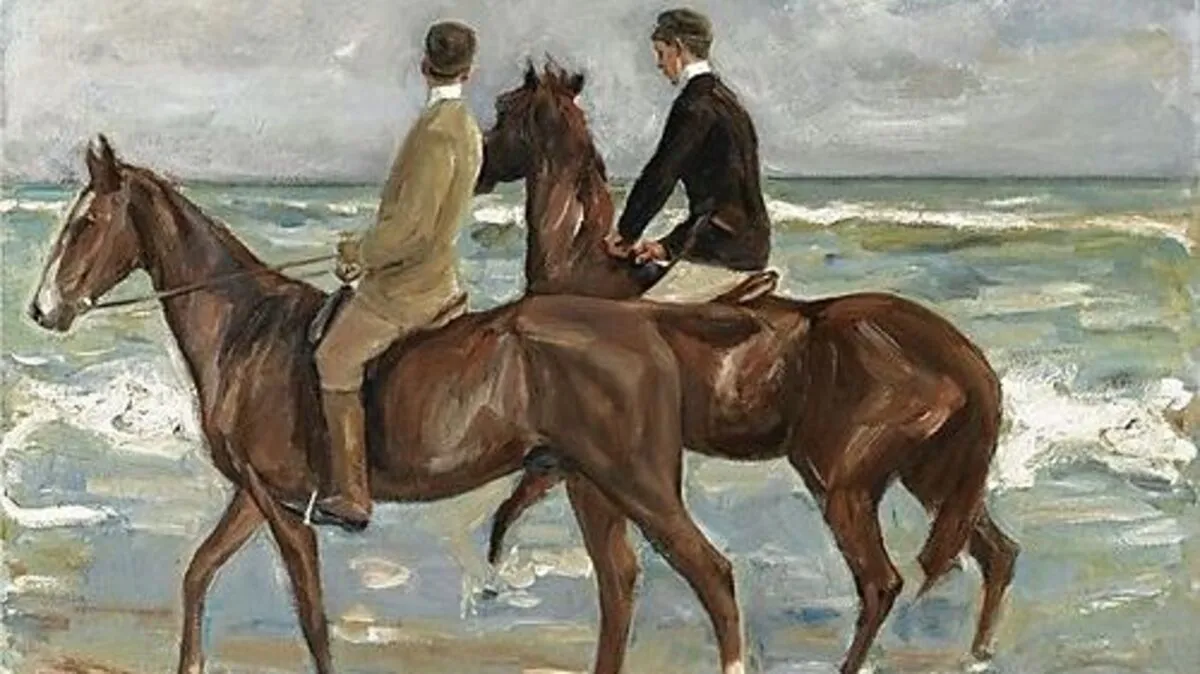 Max Liebermanns Ölgemälde "Zwei Reiter am Strand" (1901)