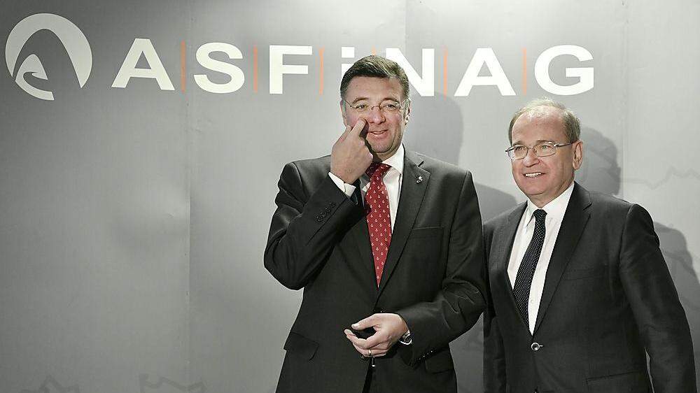 Bundesminister Jörg Leichtfried und Asfinag-Vorstand Alois Schedl