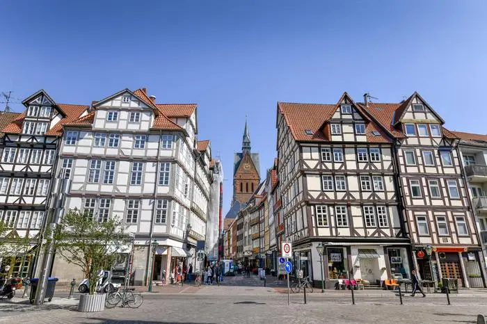 Fachwerkhäuser, Burgstraße, Holzmarkt, Kramerstraße, Altstadt, Hannover, Niedersachsen, Deutschland *** half-timbered houses Burgstraße Holzmarkt Kramerstraße Old Town Hanover Lower Saxony Germany  