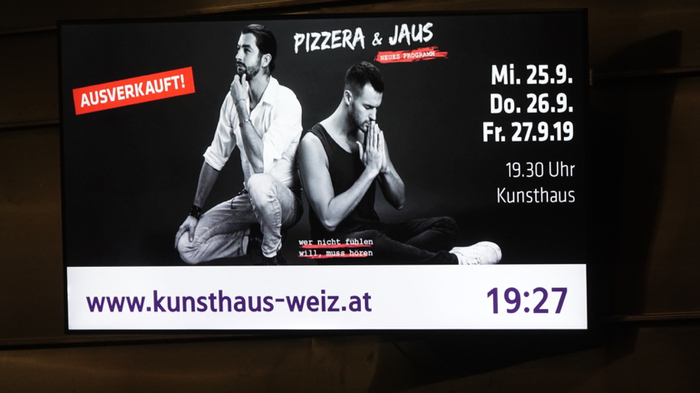 Nicht nur die Vorpremiere des zweiten Bühnenprogramms von Pizzera &amp; Jaus, sondern auch die beiden weiteren Aufführungen im Kunsthaus Weiz sind schon längst ausverkauft.