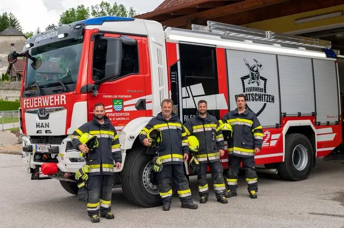 Christopher, Robert, Mario und Stefan Wertschnig – eine Familie, die für die Feuerwehr lebt 