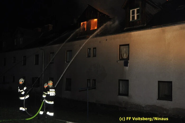 Die Wohnungen im Obergeschoss wurden ein Raub der Flammen.