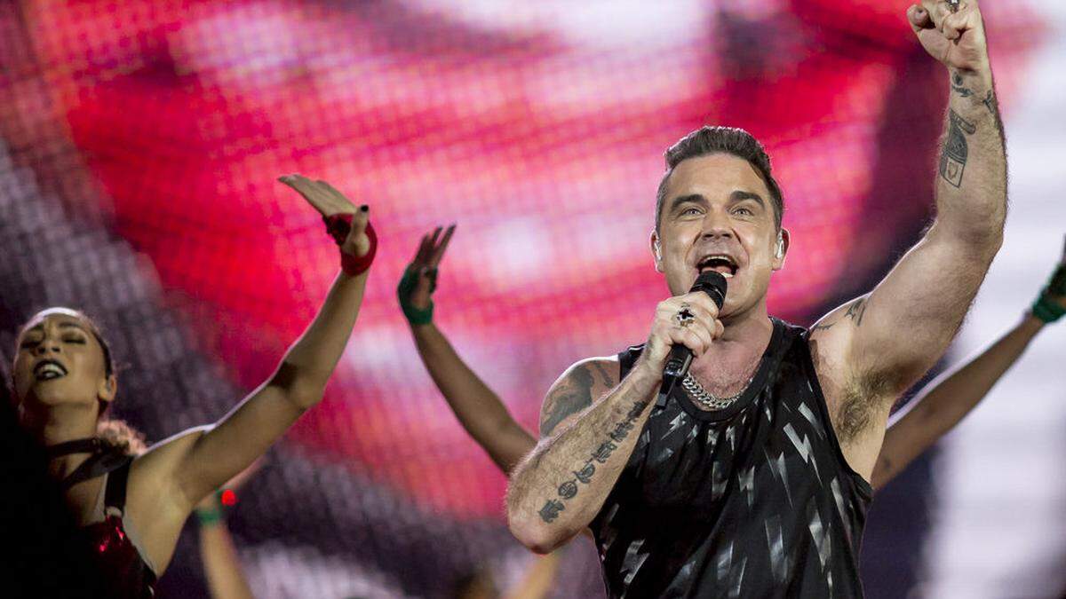 &quot;Nichts kann Weihnachten stoppen&quot;:Robbie Williams (hier im Klagenfurter Wörtherseestadion 2017)