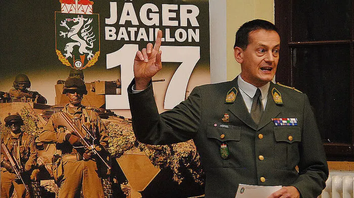 Kommandant Bernhard Köffel informierte darüber, was seinen Verband heuer erwartet