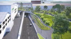 Rendering für die Unterführung Josef-Huber-Gasse, die unter der Marienhütte und den Zugleisen durchführt und Reininghaus mit dem Griesplatz/der Innenstadt verbindet