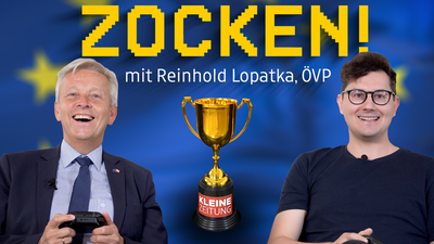 Reinhold Lopatka greift zum Controller