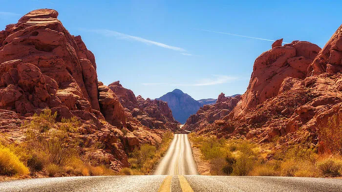 Gleich zwei Wüsten, Great Basin und Mojave, prägen große Teile Nevadas. Nicht weit vom Strip in Las Vegas können Naturfreunde in der Mojave Wüste spektakuläre Naturwunder und sogar Petroglyphen bewundern. Eine 21 Kilometer lange Panorama-Rundstraße führt durch den Red Rock Canyon, der mit seinen farbenprächtigen Felsformationen begeistert. Picknickplätze und Aussichtspunkte laden zum Anhalten ein, mit etwas Glück lassen sich wilde Esel und Wüsten-Schildkröten beobachten.