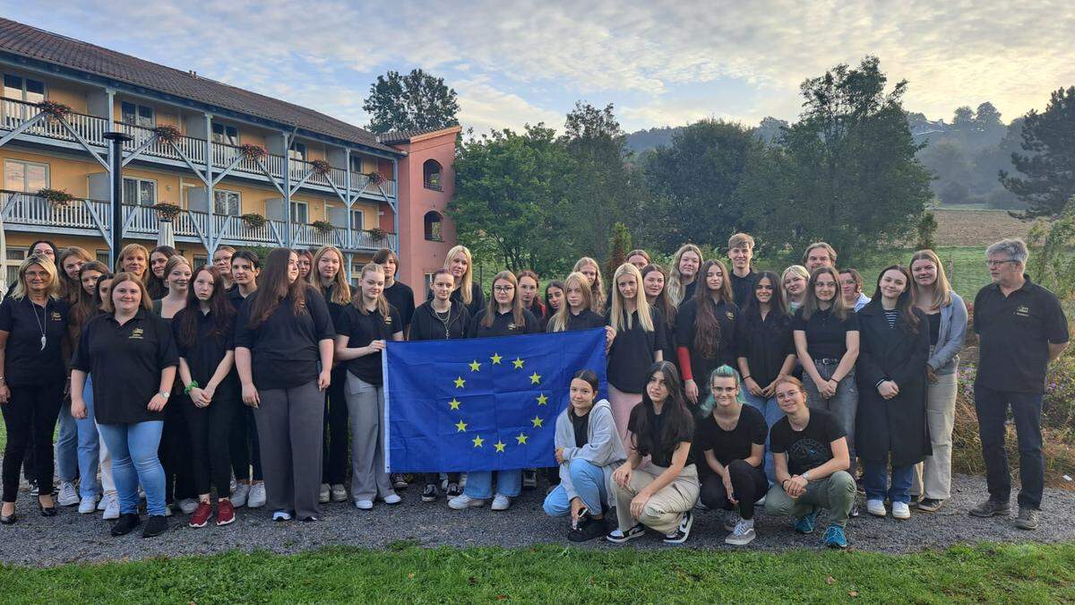 Die Cloppenburger Schüler mit ihren Kolleginnen und Kollegen aus Fohnsdorf