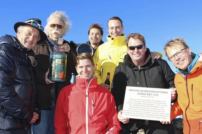 Hotelier Wolfgang Hinteregger, Kult-Moderator Jean Pütz, Geschäftsführer der Tourismusregion Katschberg Stefan Brandlehner, Bergbahnen-Chef Josef Bogensperger jun., Moderator Lukas Wachten, Organisator Jürgen Schwarz und Starkoch Mario Kotaska