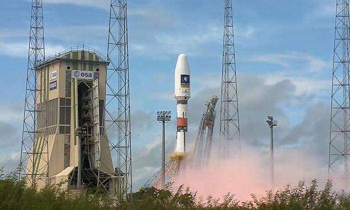 Französisch Guyana: Eine Sojus-Rakete bringt zwei Galileo-Satelliten in die Umlaufbahn