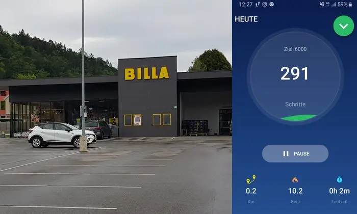 Knapp 300 Schritte sind es vom Voitsberger Rathaus bis zum Billa, der nun geschlossen wird