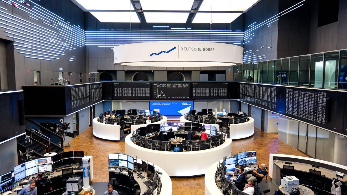 Blick in den Handelssaal der Frankfurter Börse. 