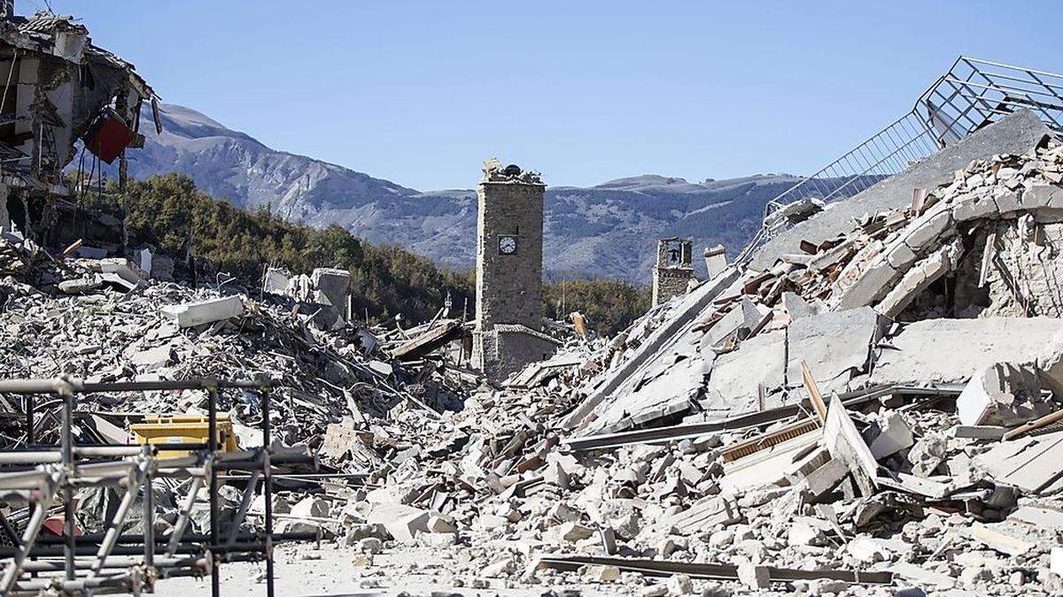 Amatrice wurde im Sommer beinahe völlig zerstört