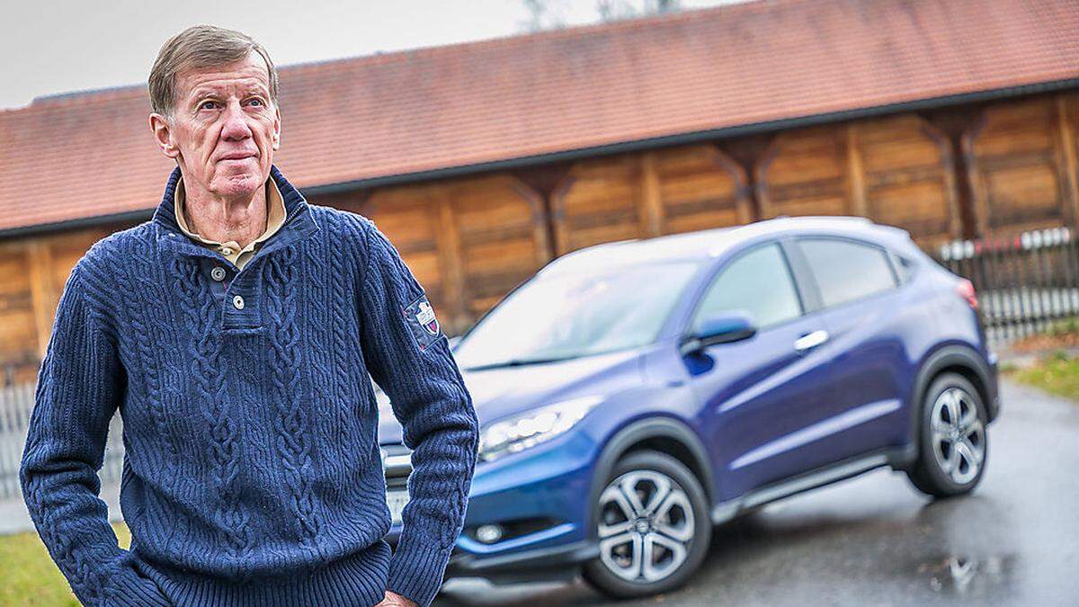 Gut in Form: Weltmeister und Cheftester Walter Röhrl und der Honda HR-V