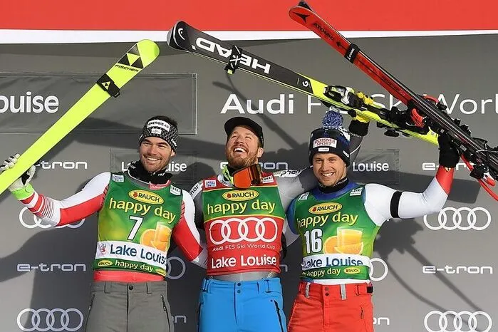 25.11. 2018, SuperG in Lake Louise. 1. Kjetil Jansrud (NOR), 2. Vincent Kriechmayr (AUT), 3. Mauro Caviezel (SUI). Zum Bericht.
