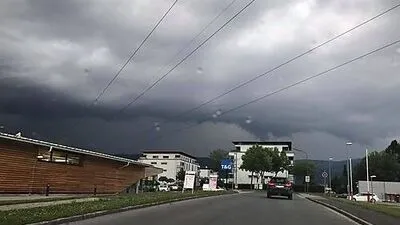 Dunkle Wolken über Villach