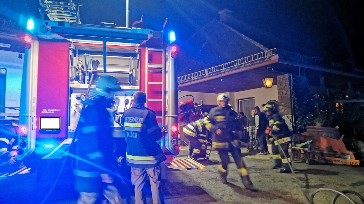 Die Feuerwehr stand mit drei Fahrzeugen im Einsatz