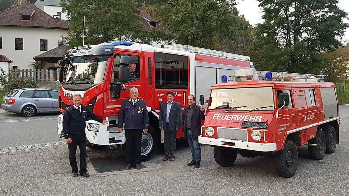 Die Wehr freute sich über ein neues Feuerwehrauto