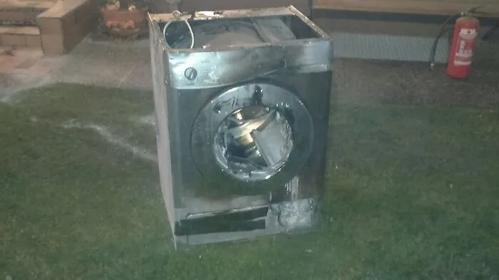 Dieser Wäschetrockner fing Feuer