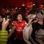 Auch bei den Arsenal-Fans kannte der Jubel keine Grenzen